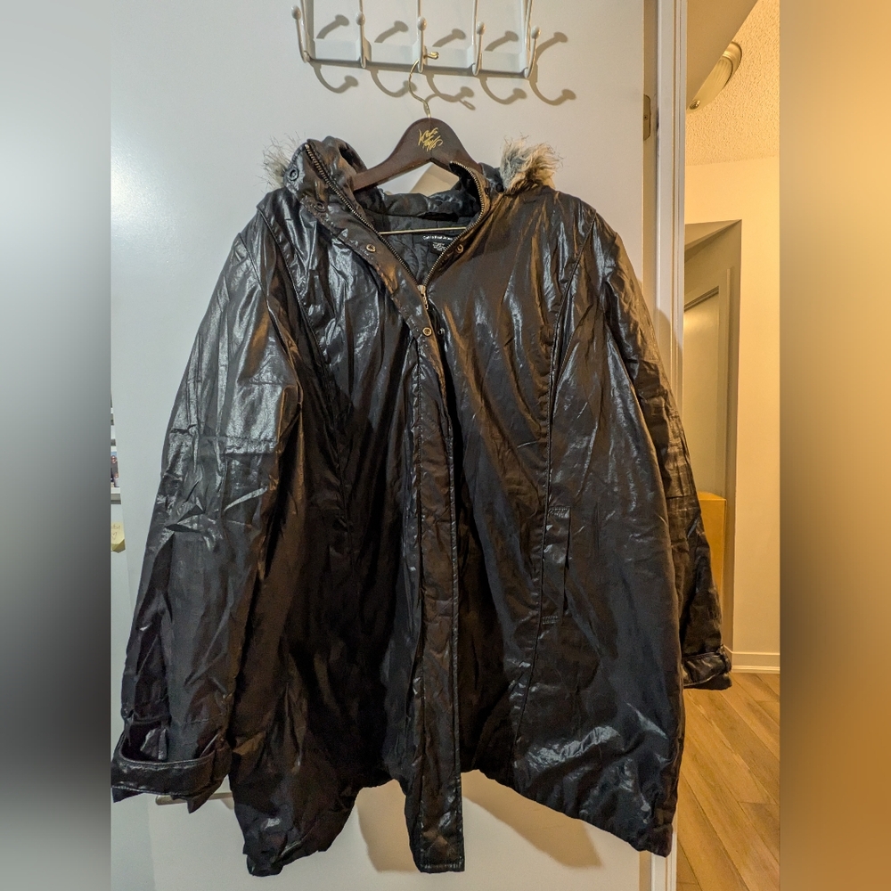 2X Black Calvin Klein Fall Jacket